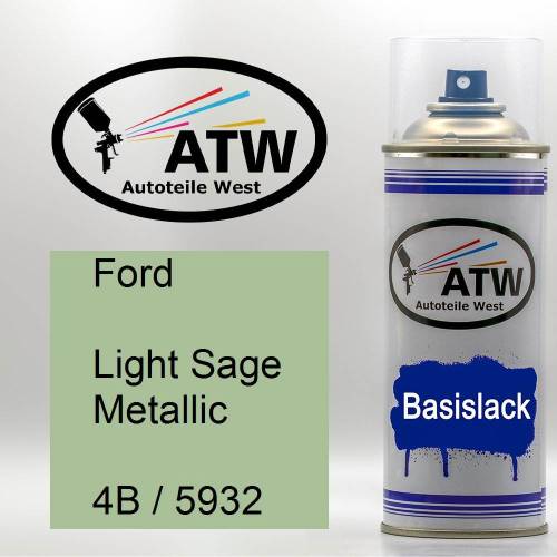 Ford, Light Sage Metallic, 4B / 5932: 400ml Sprühdose, von ATW Autoteile West.